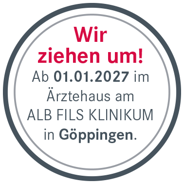 Die Orthopädie-Praxis in Donzdorf zieht zum 1.1.27 ins Ärztehaus am ALB FILS KLINIKUM in Göppingen.