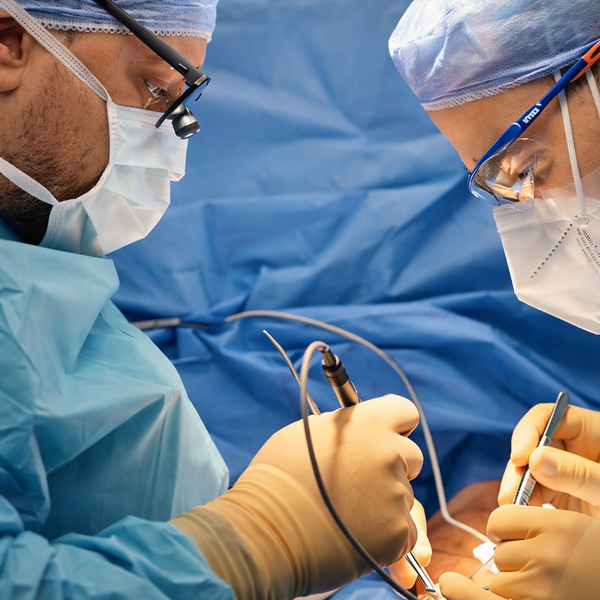 Zwei Ärzte operieren im OP