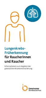 Infoflyer Lungenkrebs-Screening des Gemeinsamen Bundesausschusses
