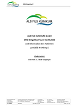 DRG-Entgelttarif und Information des Patienten gemäß §8 KHEntgG, Stand: 01.09.2026