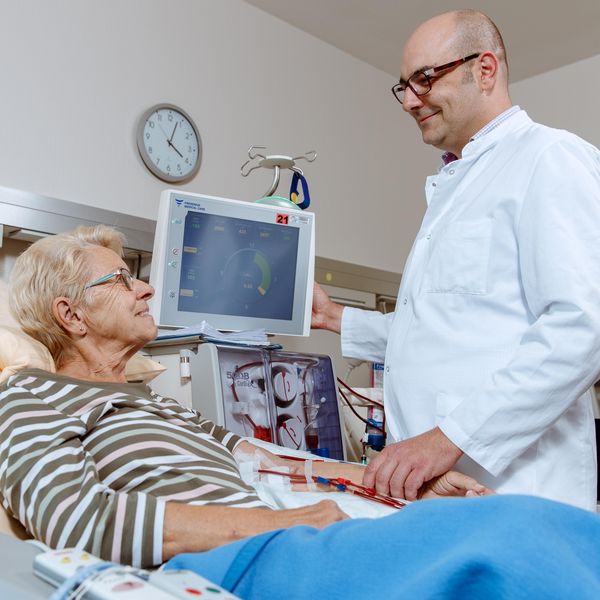 Arzt und Patientin